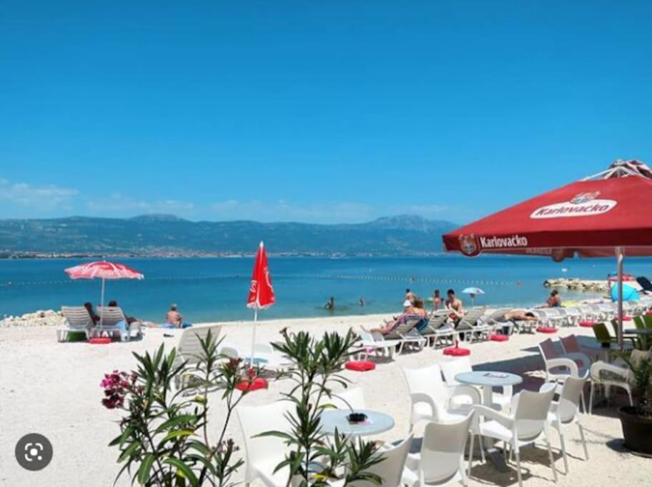 Luxury Villa Lana Apt, Seaview Terrace, Large Outdoor Space, Bbq Trogir Bagian luar foto